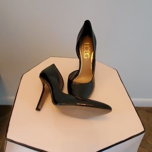 BCBG black patent leather pumps